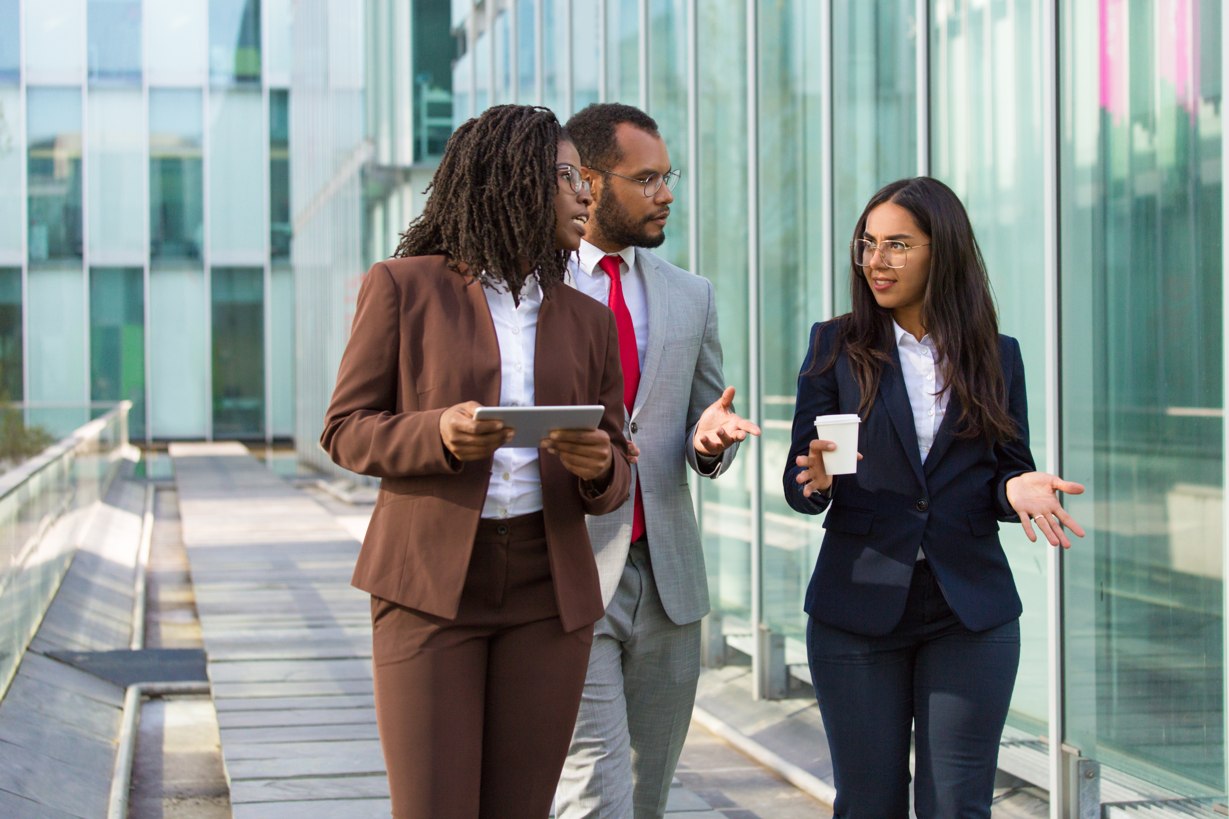Professional team collaboration in modern office